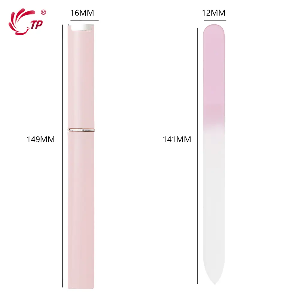 Crystal Glass Nail File With Case Professional Nail Files Manicure Device Tool Durable Nail Art Buffer Files Salon Beauty Tools