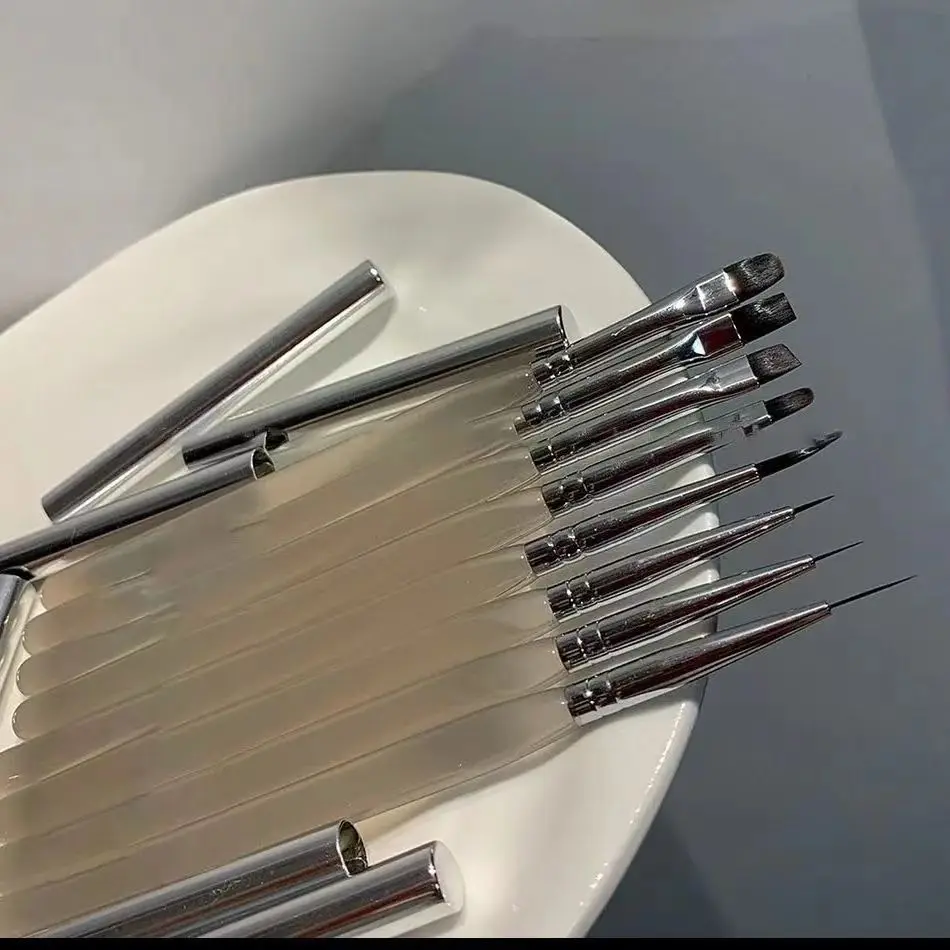Nail Art Brush Checker Nail Drawing Painting Line Brush Nail Art Tool Acrylic Painting Brushes DIY Design Manicure Tools