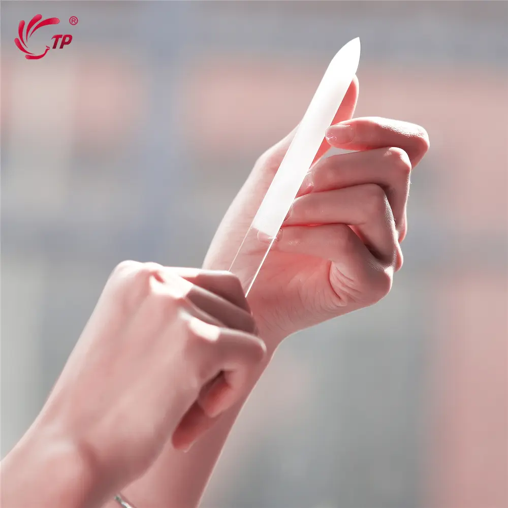 Crystal Glass Nail File With Case Professional Nail Files Manicure Device Tool Durable Nail Art Buffer Files Salon Beauty Tools