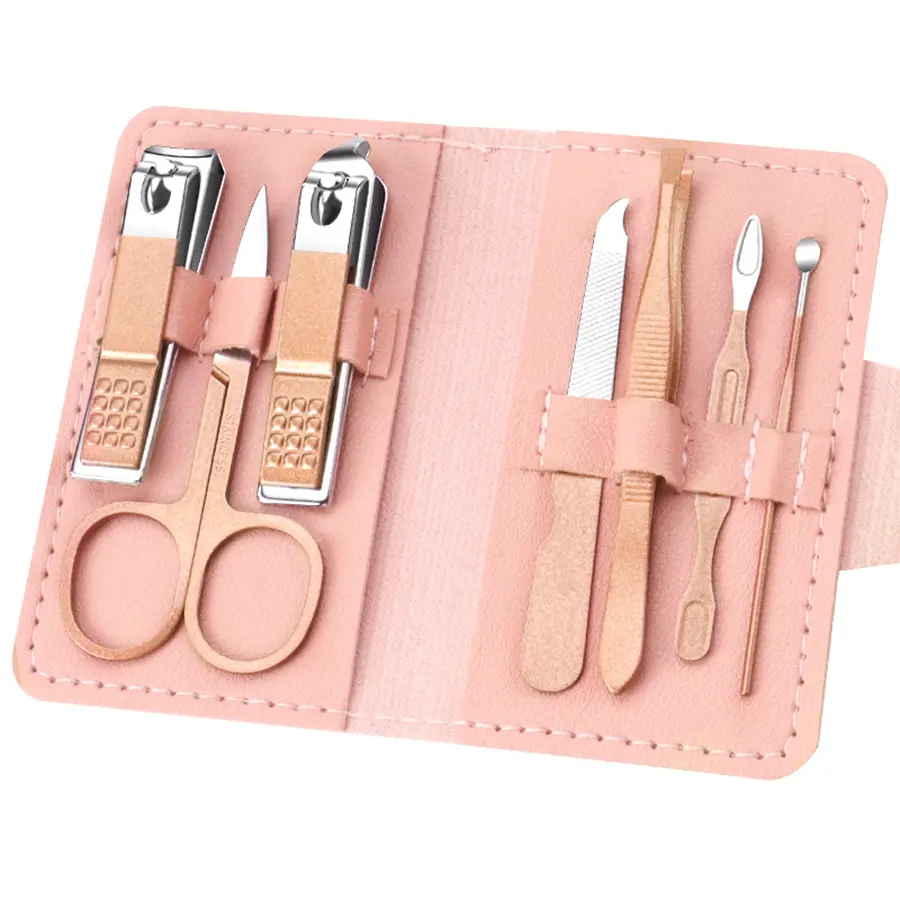 7Pcs stainless steel Nail Clipper Set Complete Kit Of Household Manicure And Beauty Tools Portable Nail Clipper Set