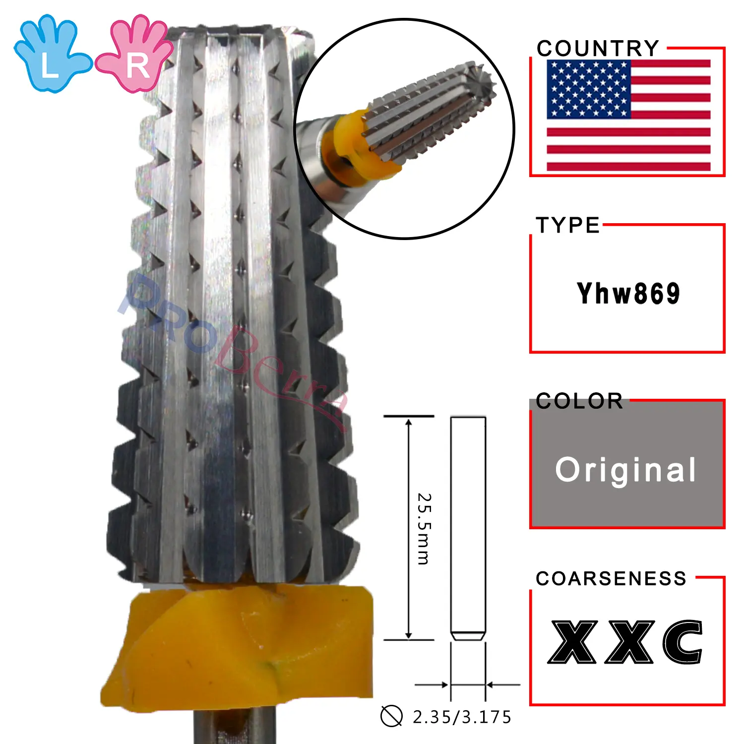 5 IN 1 Carbide Original multi-function Carbide nail milling drill bits