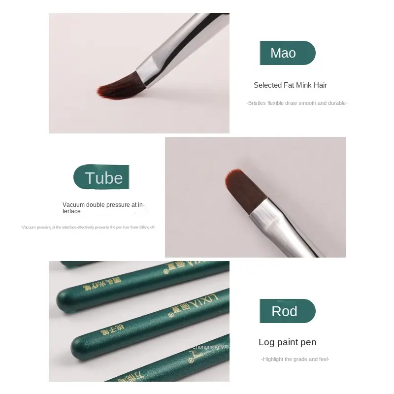 Nail Art Brushes Professional Salon Kit Liner Fan Ombre All in One Universal for Acrylic Gel Polish Painting Design Styling Tool