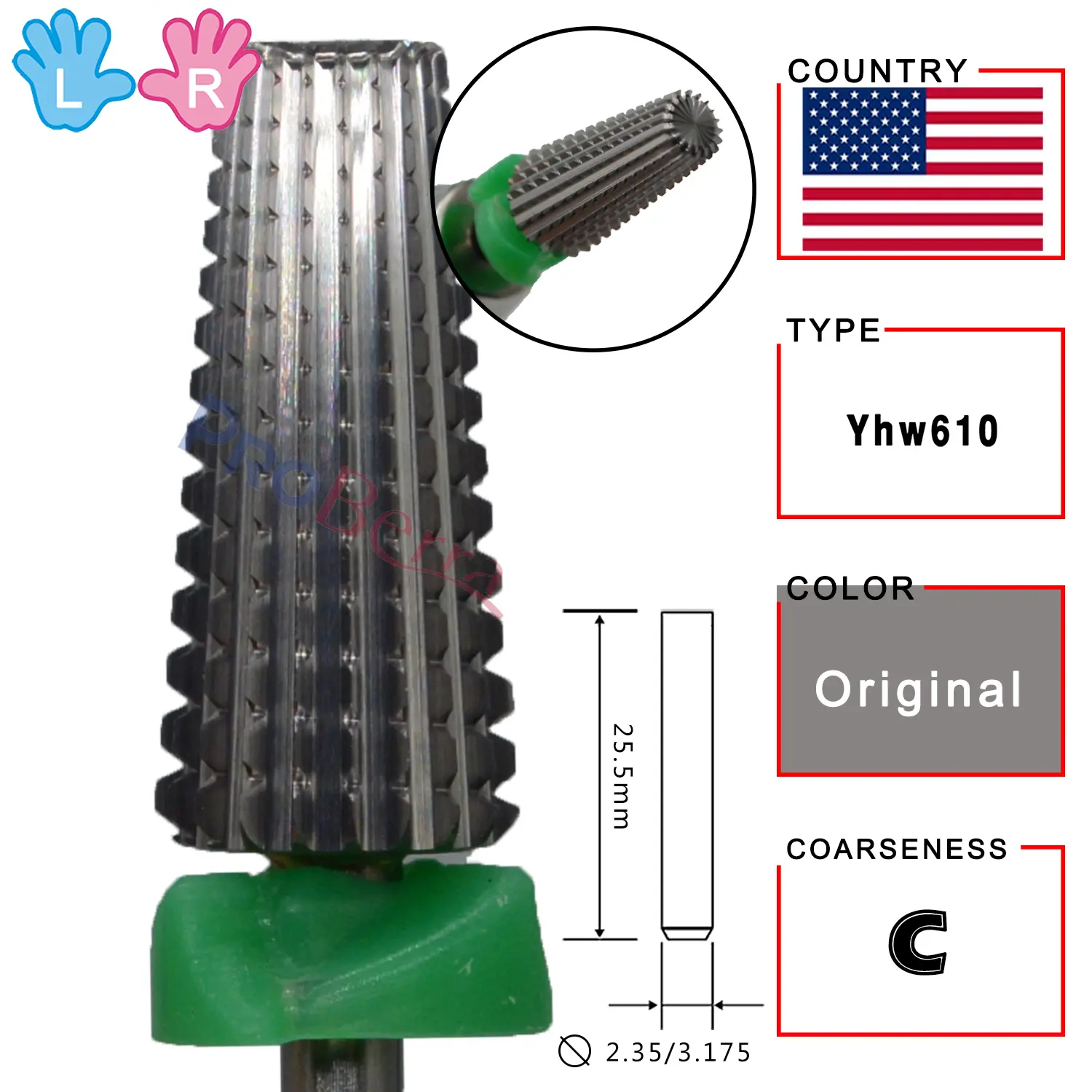 5 IN 1 Carbide Original multi-function Carbide nail milling drill bits