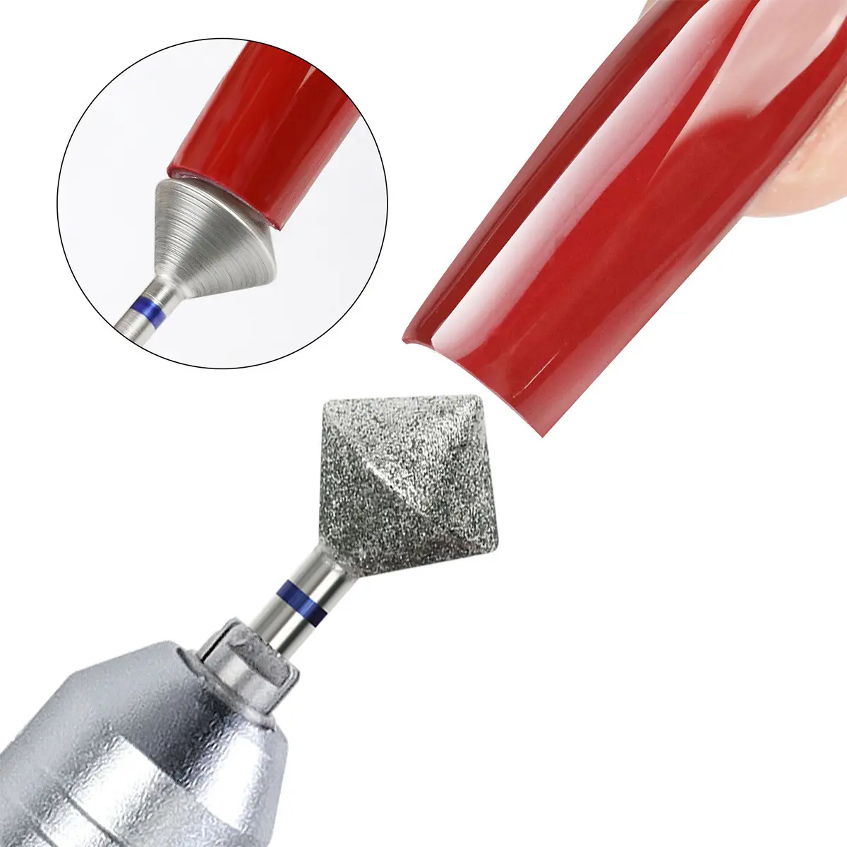 1Pcs Diamond Nail Drill Bits Rotary Cuticle Clean Burr 3/32" Manicure Bit Drill Machine Accessories