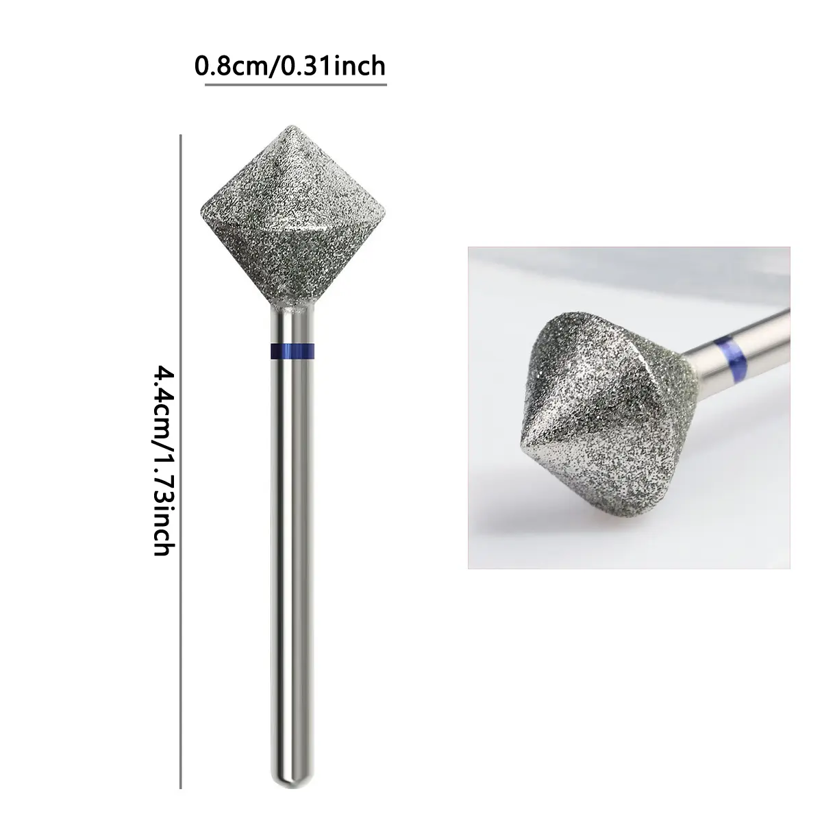 1Pcs Diamond Nail Drill Bits Rotary Cuticle Clean Burr 3/32" Manicure Bit Drill Machine Accessories