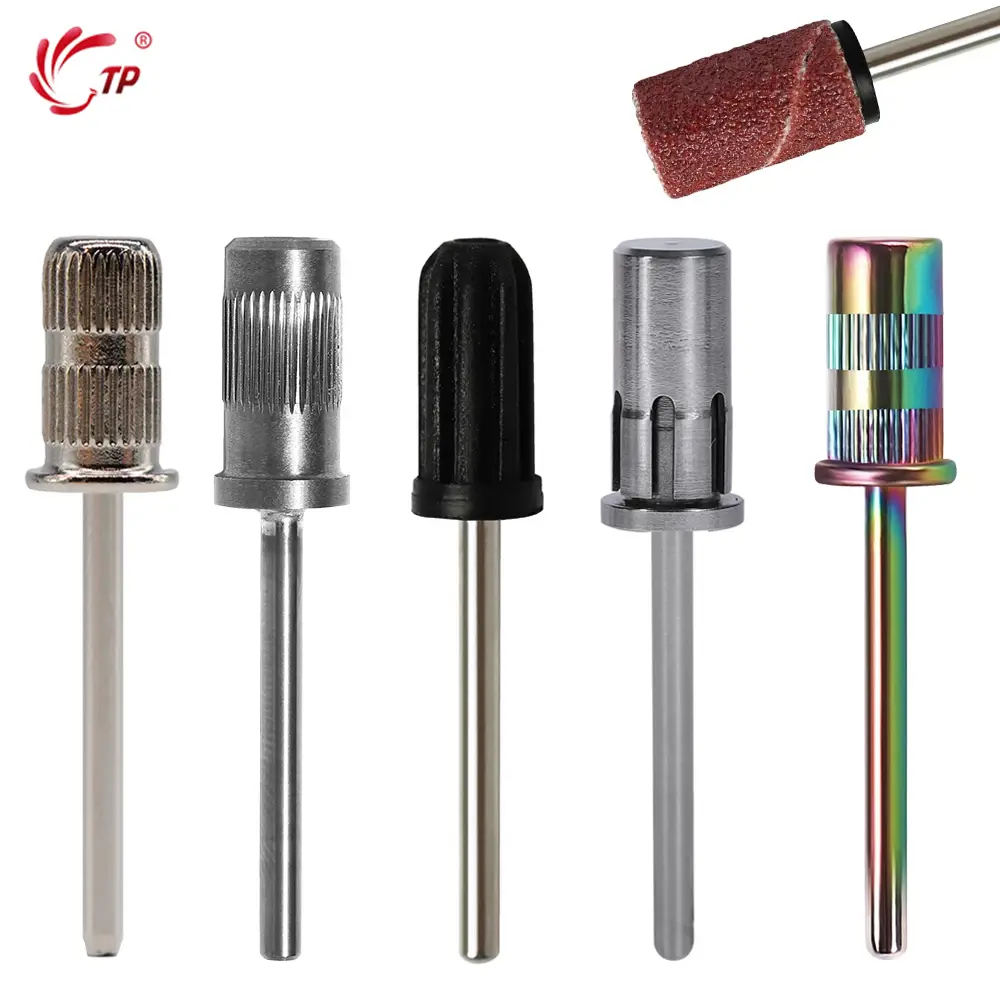 Nail Drill Bit Stainless Steel Pedicure Grinding Cap Professional Salon Nail Tools Pedicure Cutters for Pedicure Sanding Mandrel