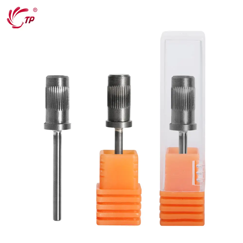 Nail Drill Bit Stainless Steel Pedicure Grinding Cap Professional Salon Nail Tools Pedicure Cutters for Pedicure Sanding Mandrel
