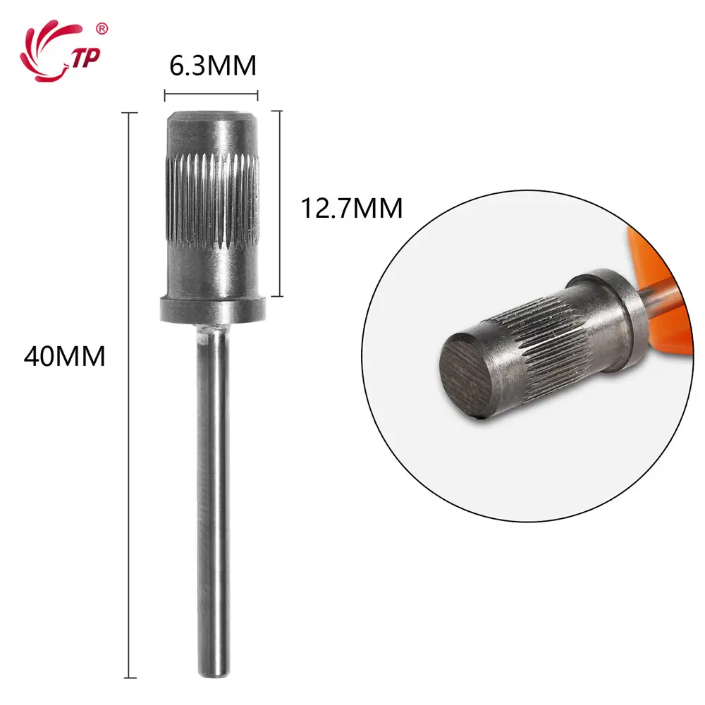 Nail Drill Bit Stainless Steel Pedicure Grinding Cap Professional Salon Nail Tools Pedicure Cutters for Pedicure Sanding Mandrel