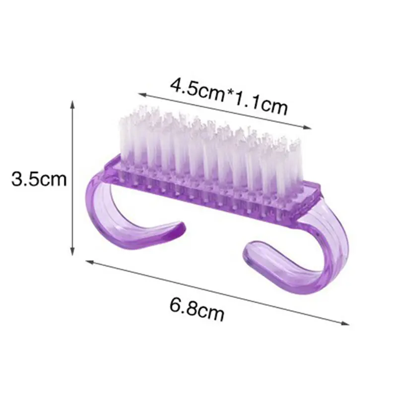 1PC Random Color Dust Remover Nail Art Brush Professional Plastic Dust Dust Nail Brush With Practical Handle Manicure Brushes