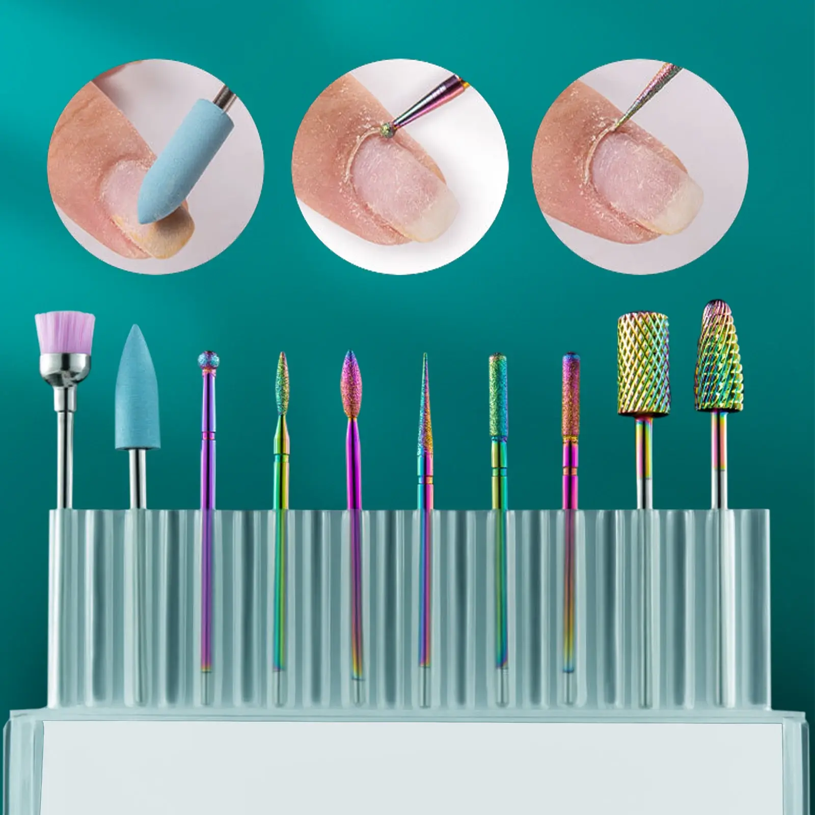 Nailpop Nail Drill Bits For Electric Drill Manicure Machine Accessory Equipment Milling Cutter Nail Files Remove Gel Tools
