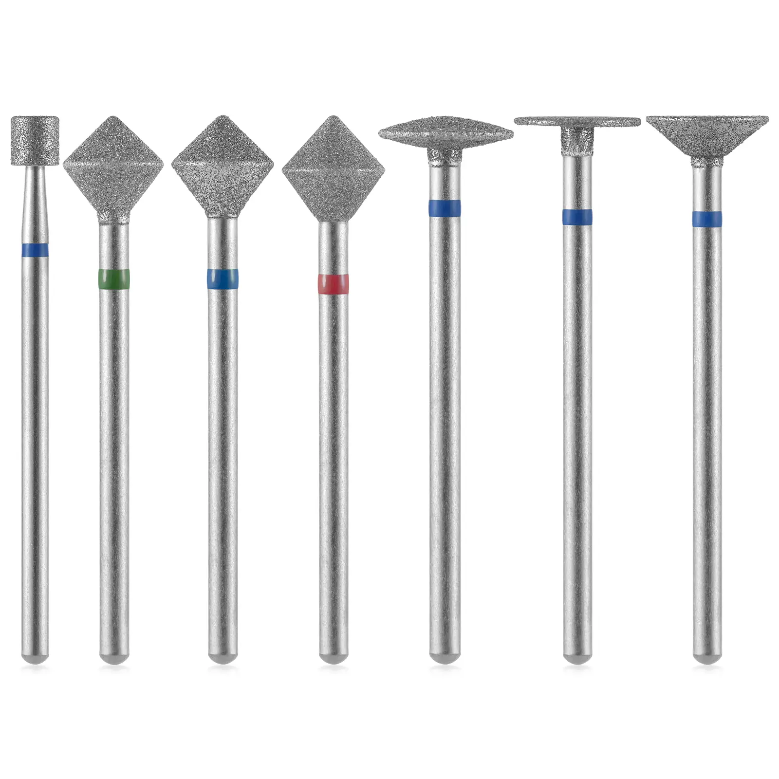 10Pcs Diamond Nail Drill Bits for Electric Nail Drill Machine Milling Cutter Cuticle Professional Pedicure Remover Gel Polish