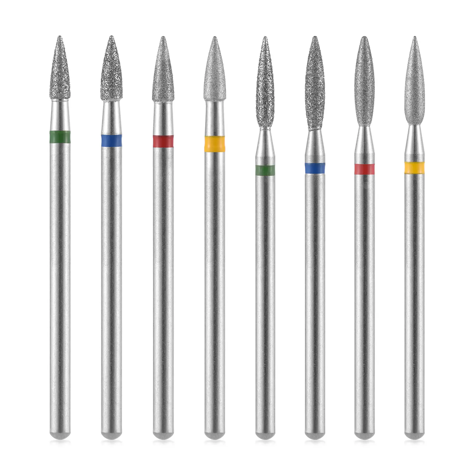 10Pcs Diamond Nail Drill Bits for Electric Nail Drill Machine Milling Cutter Cuticle Professional Pedicure Remover Gel Polish