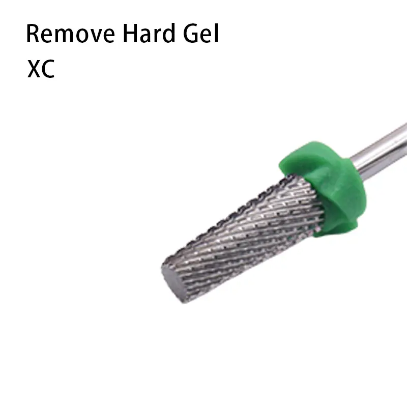 Silver Flat 2way 5 in 1 Tapered Safety Carbide Nail Drill Bits rotary grinding Carbide Milling Cutter For Manicure Remove Gel