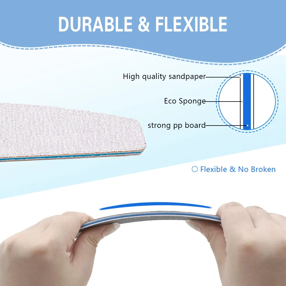 Professional File For Nail Art buffer 100/100 Sandpaper Manicure Care File Sanding Polishing Nails File Grinding Equipment Tool
