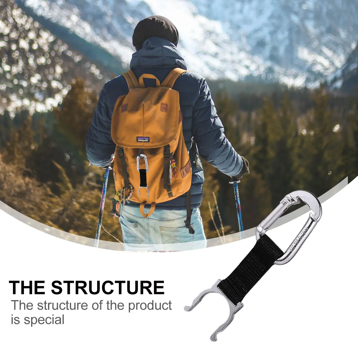 Aluminum Alloy Water Bottle Buckle Portable Bottle Holder Clip Drink Travel Outdoor Hiking Camping Fishing Bike Motorcycle