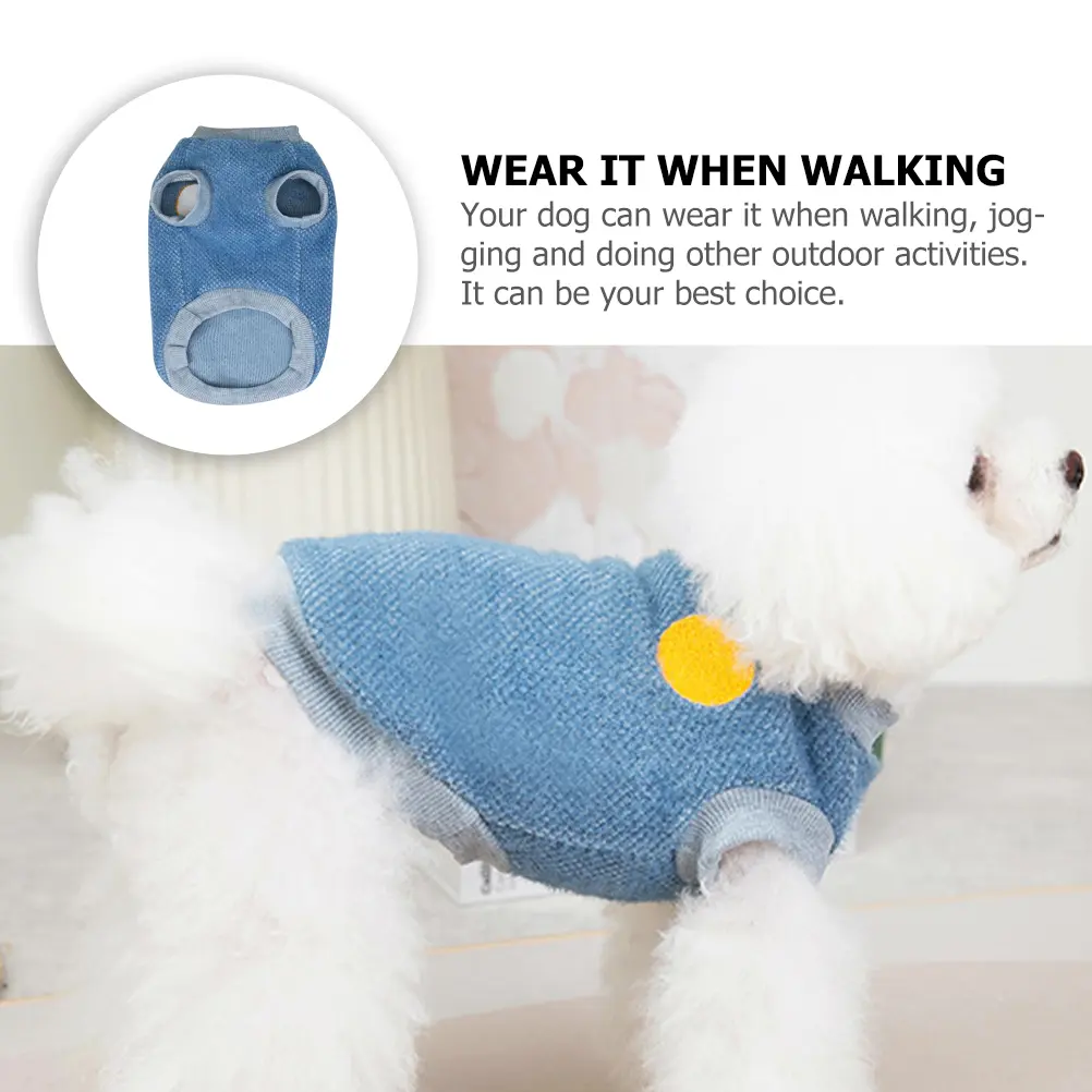 Pet Dog Clothing Warm Costume Ferret Fleece Daily Use Vest Coat Durable Accessories Lovely Clothes Winter Dog Wear