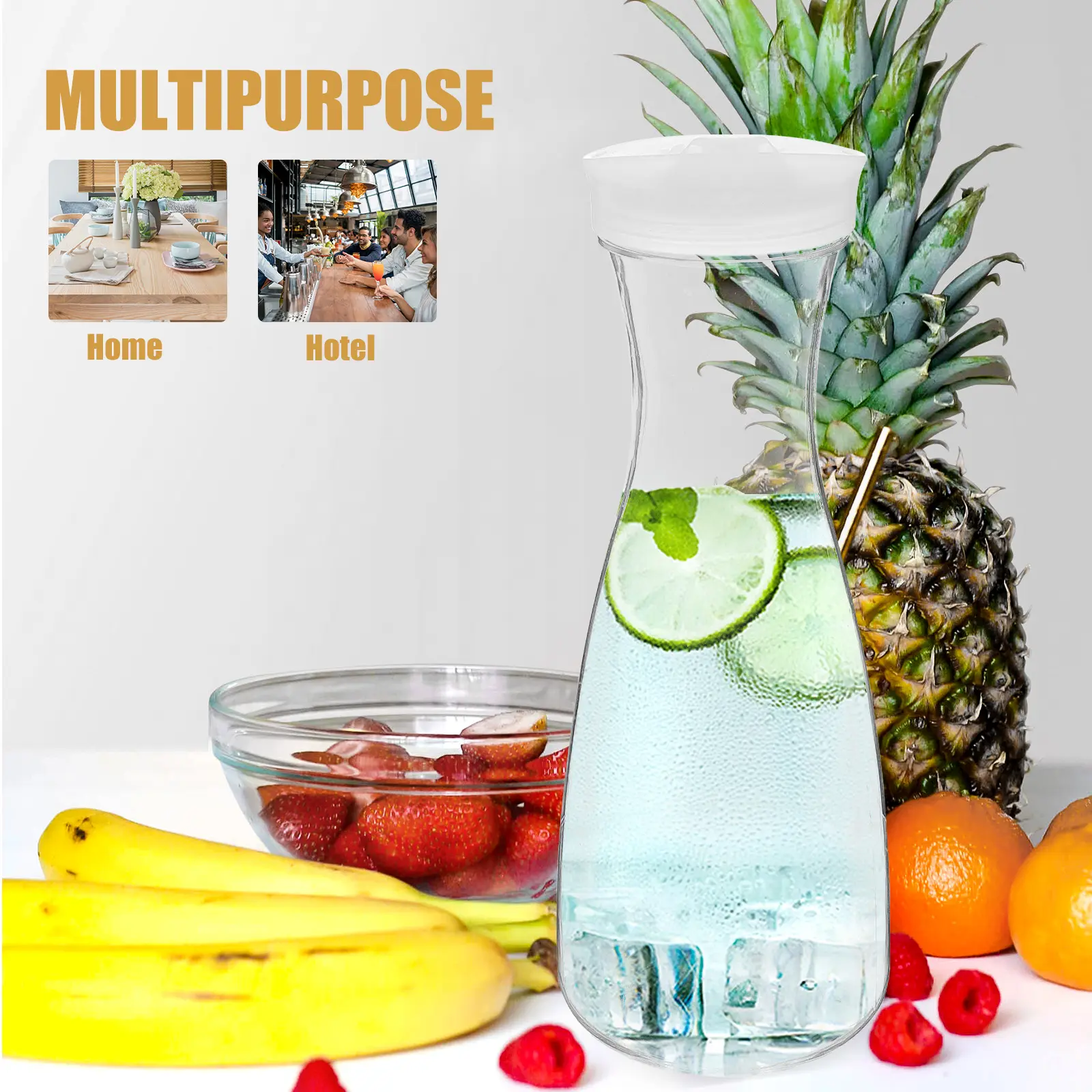 Juice Jug Containers for Party Drinks Pitcher with Lid Pots PC Jugs Water Beverages