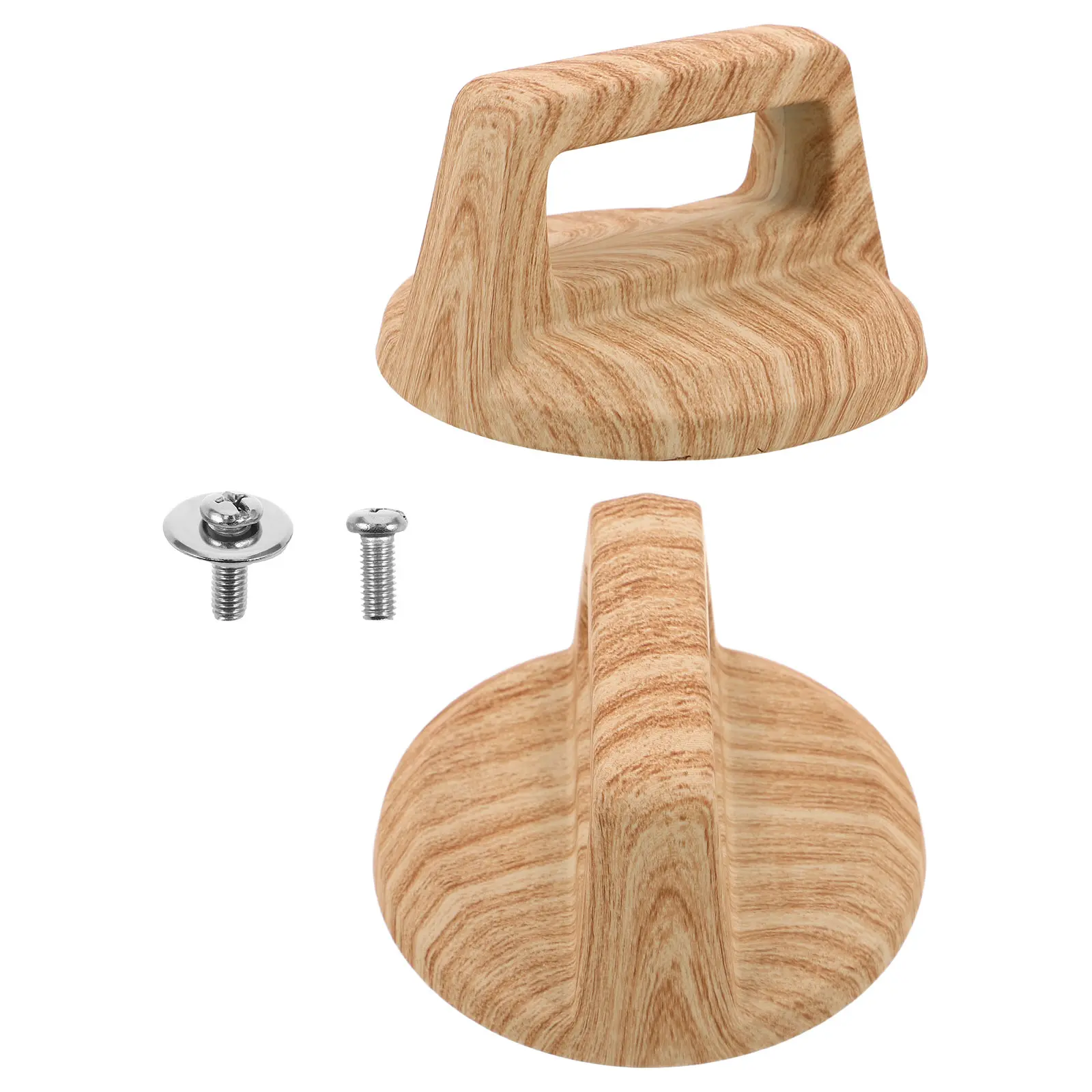 Wood Grain Pot Lid Handle Universal Replacement Heat-resistant Cover Knob for Pan Grip