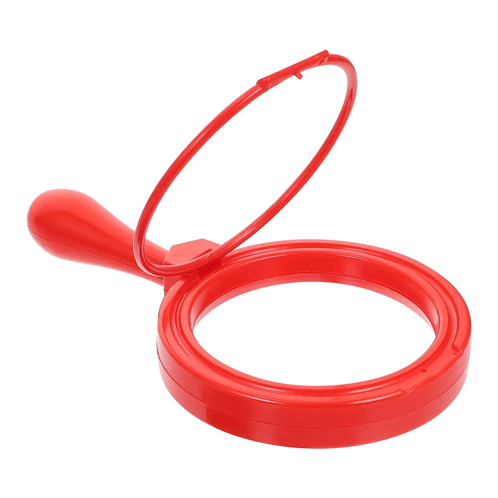 Acrylic Handheld Magnifying Glass Durable Portable Red Color Students Learning Teaching Prop Science Class Instrument