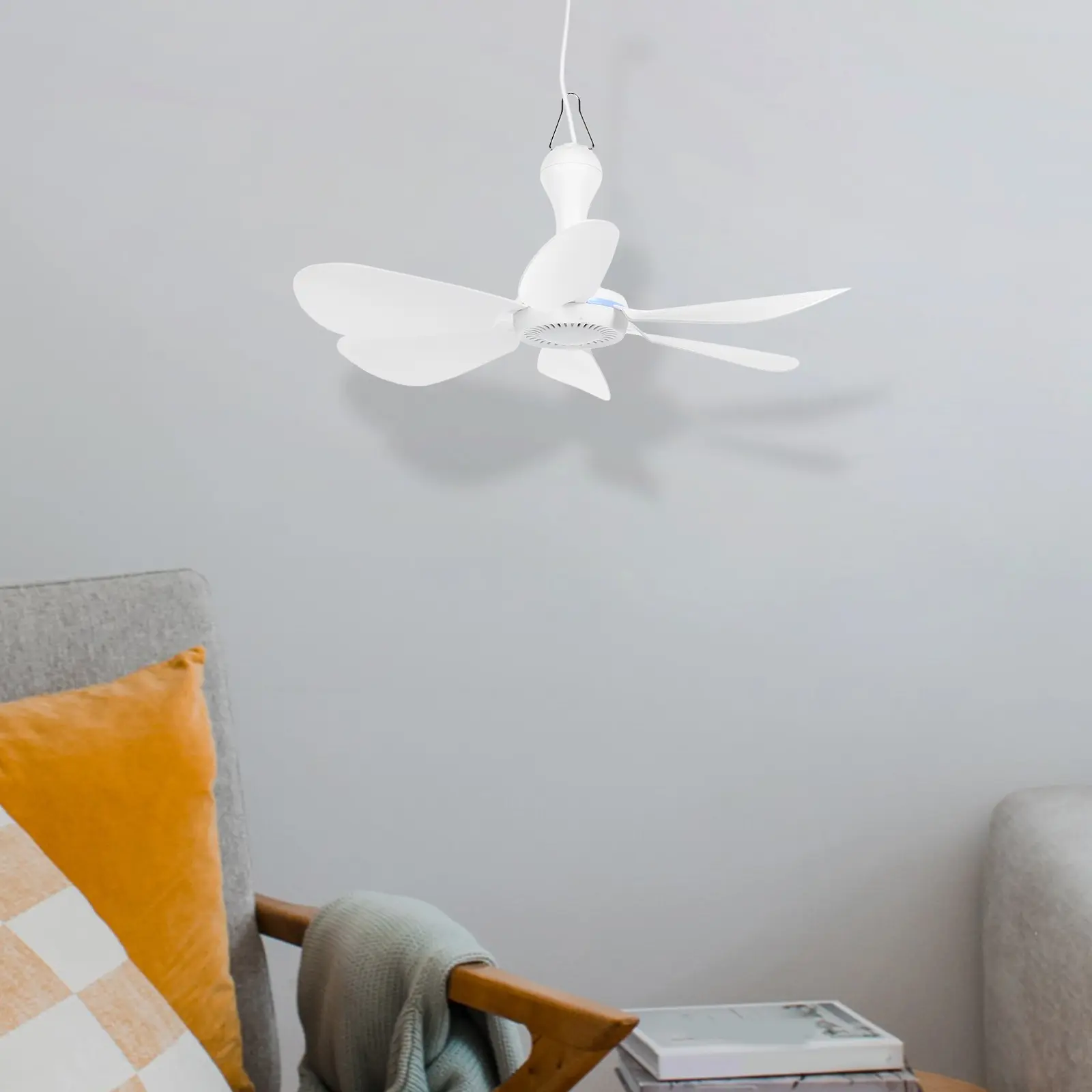 Portable USB Ceiling Fan Mini Camping Fans Outdoor Hanging Tent Dorm Household Cooling Strong Wind Summer Travel
