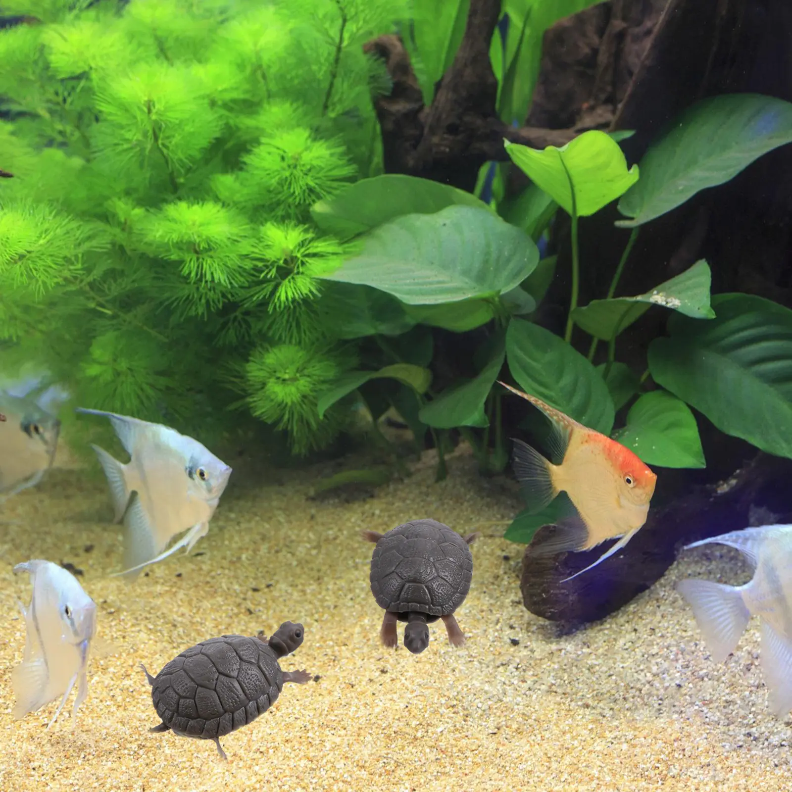 3pcs Plastic Turtle Fake Turtle Simulation Fish Tank Decoration Aquarium Toy nament Lifelike Underwater Kids Play Decor