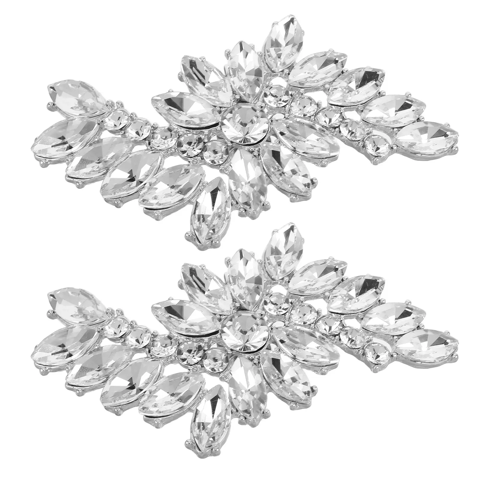 Buckle Sparkling Flower Charm Clips for Women Detachable Zinc Alloy Embellishments Elegant Brooch Pin Decorative Accessories