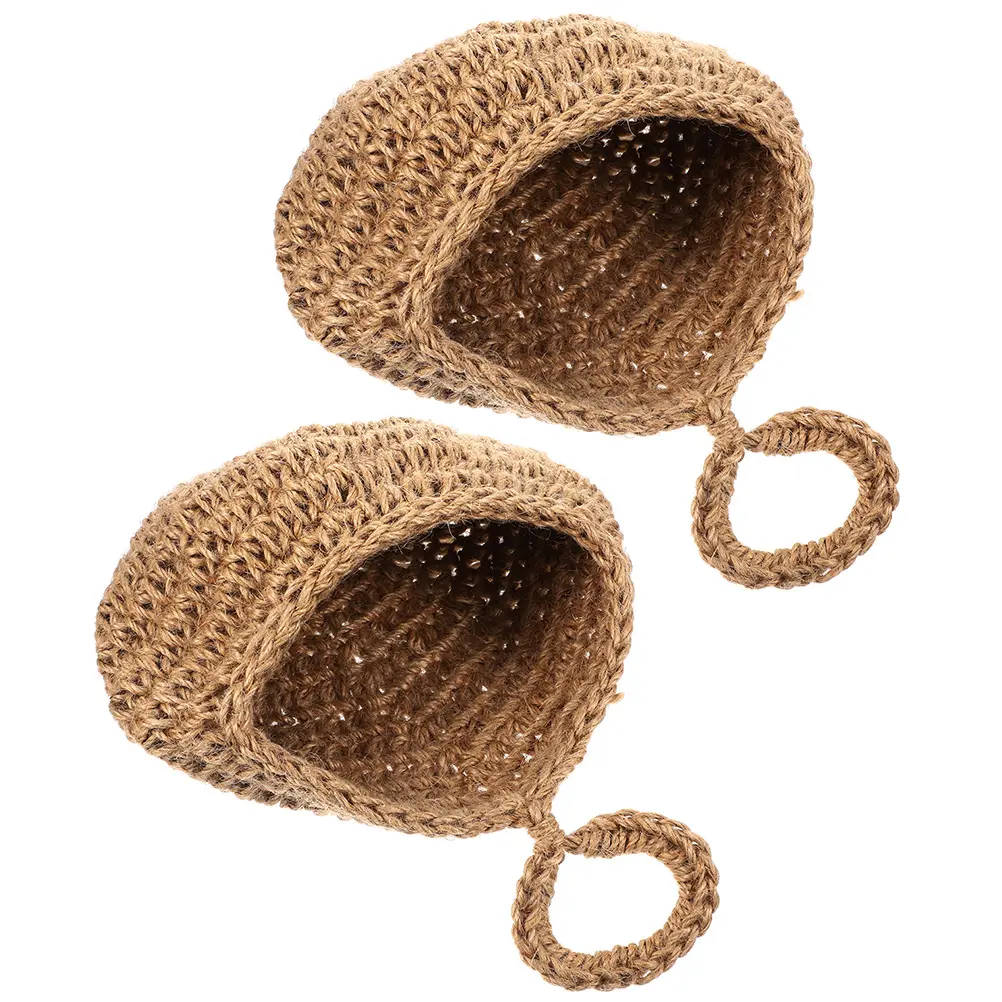 2Pcs Hanging Fruit Basket Woven Kitchen Storage Wall Net Bag Mounted Vegetable Decorative Home Garden Accessories