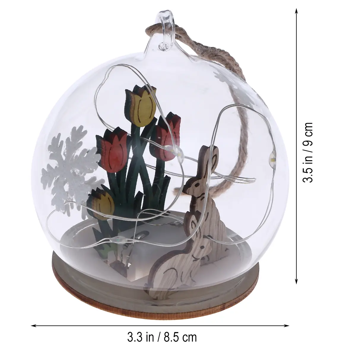 Ornaments for Christmas Tree LED Lights Decoration Decorative Bulb Glass Dome Lamp