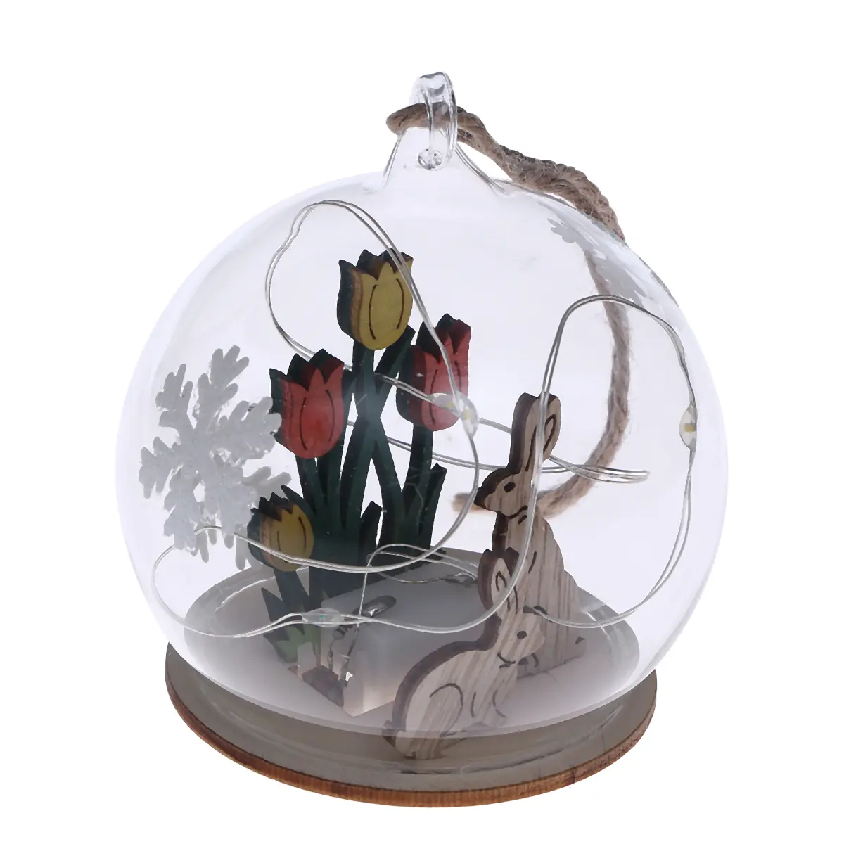 Ornaments for Christmas Tree LED Lights Decoration Decorative Bulb Glass Dome Lamp