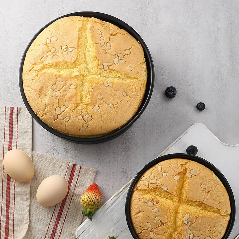 2Pcs Cake Mold 6 Inch Round Stainless Steel Small Pans Detachable Bottom Easy Clean Oven Safe Cake Pan Baking Tin Kitchen