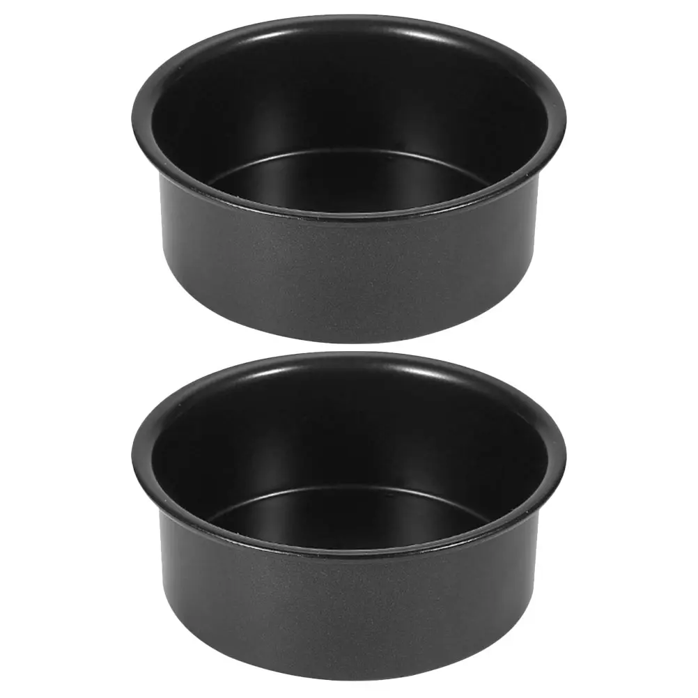 2Pcs Cake Mold 6 Inch Round Stainless Steel Small Pans Detachable Bottom Easy Clean Oven Safe Cake Pan Baking Tin Kitchen