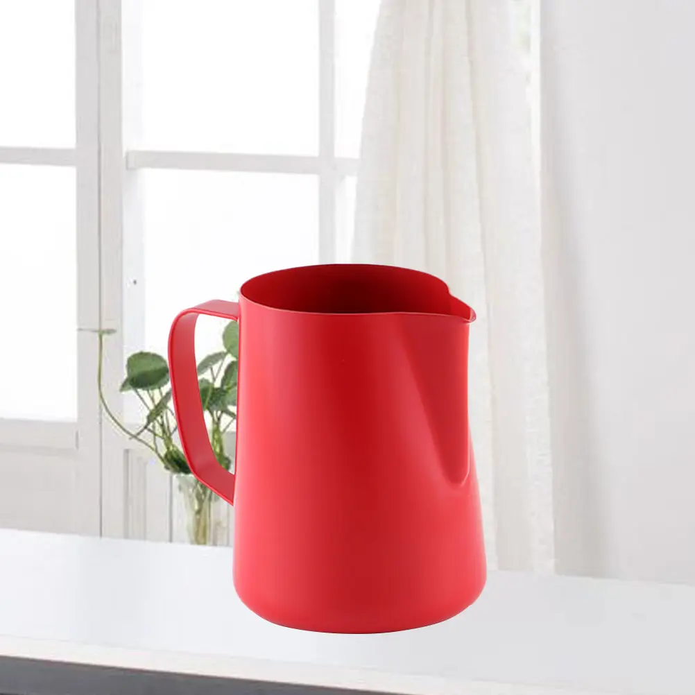 400 Ml Stainless Steel Cup Anti-rust Milk Pitcher Pourer Concentrate Portable for Coffee Pot Red Easy to Clean