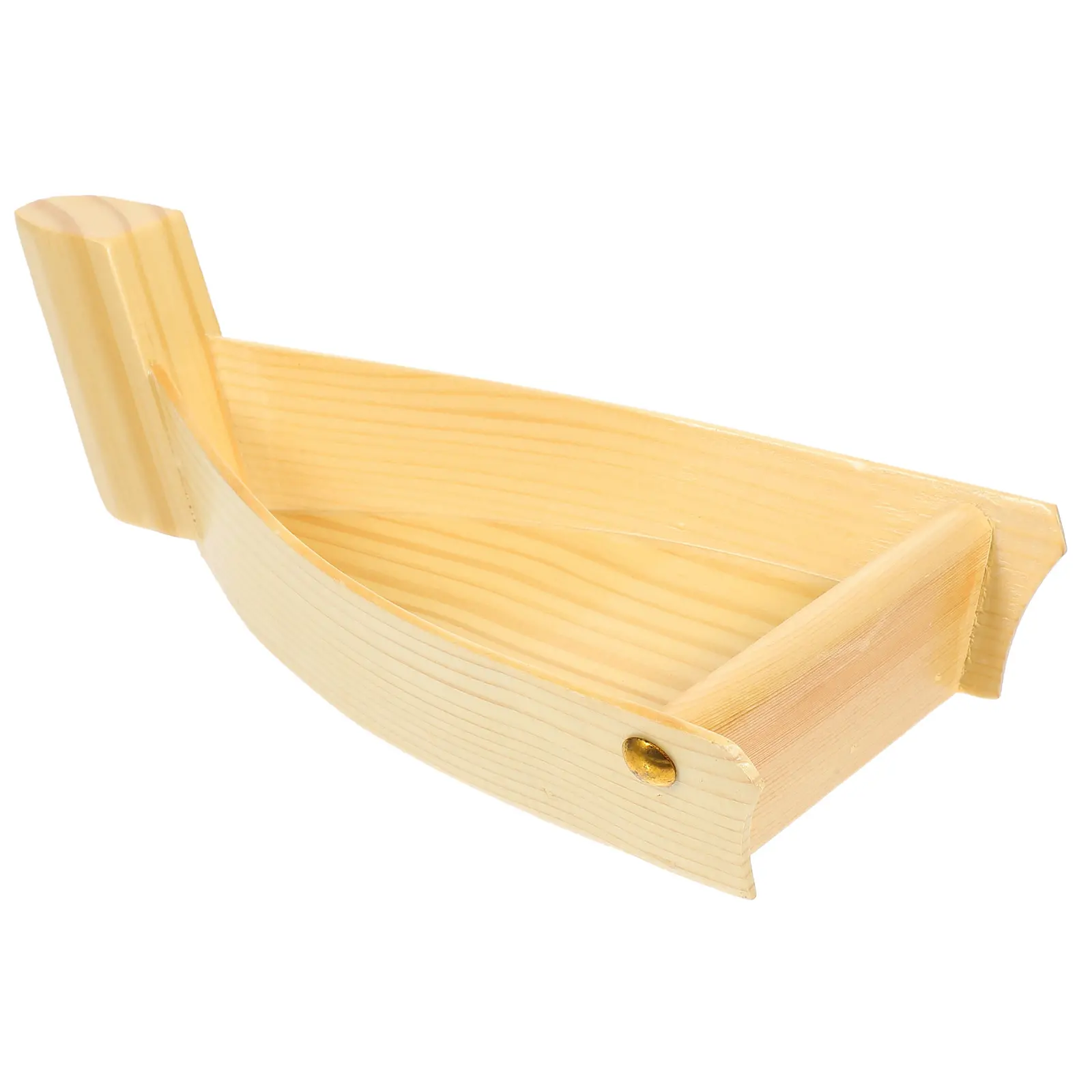 Wooden Sushi Plate Boat 19cm Mini Dessert Tray Food Serving Platter Side Dish Rustic Home Restaurant
