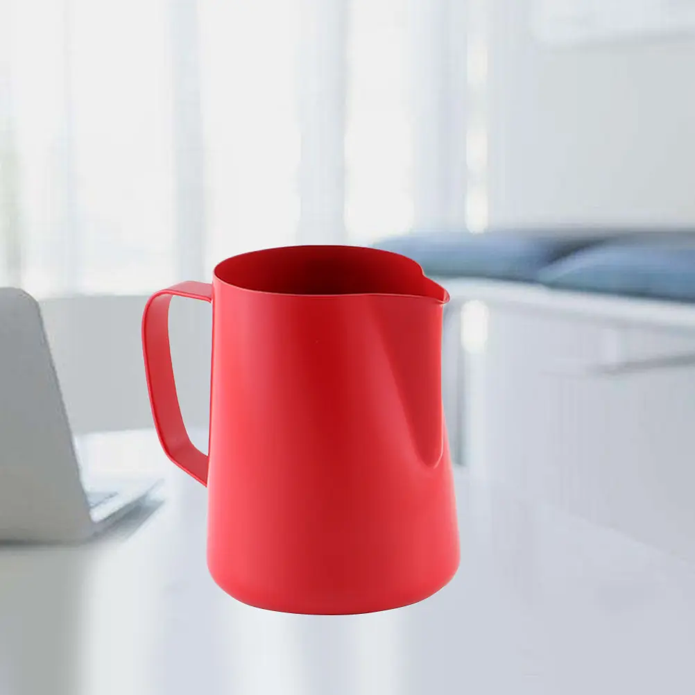 400 Ml Stainless Steel Cup Anti-rust Milk Pitcher Pourer Concentrate Portable for Coffee Pot Red Easy to Clean