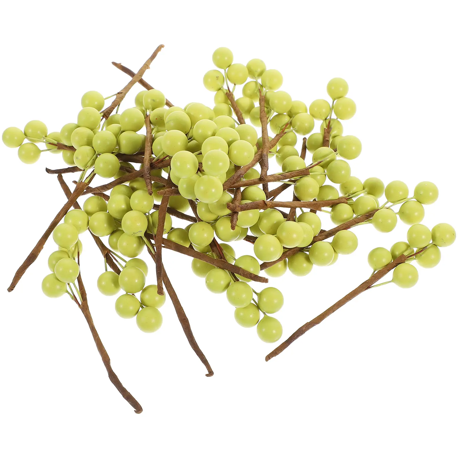 Christmas Red Berry Stems Simulation Berries Decoration Decorations Fake Branches Festive