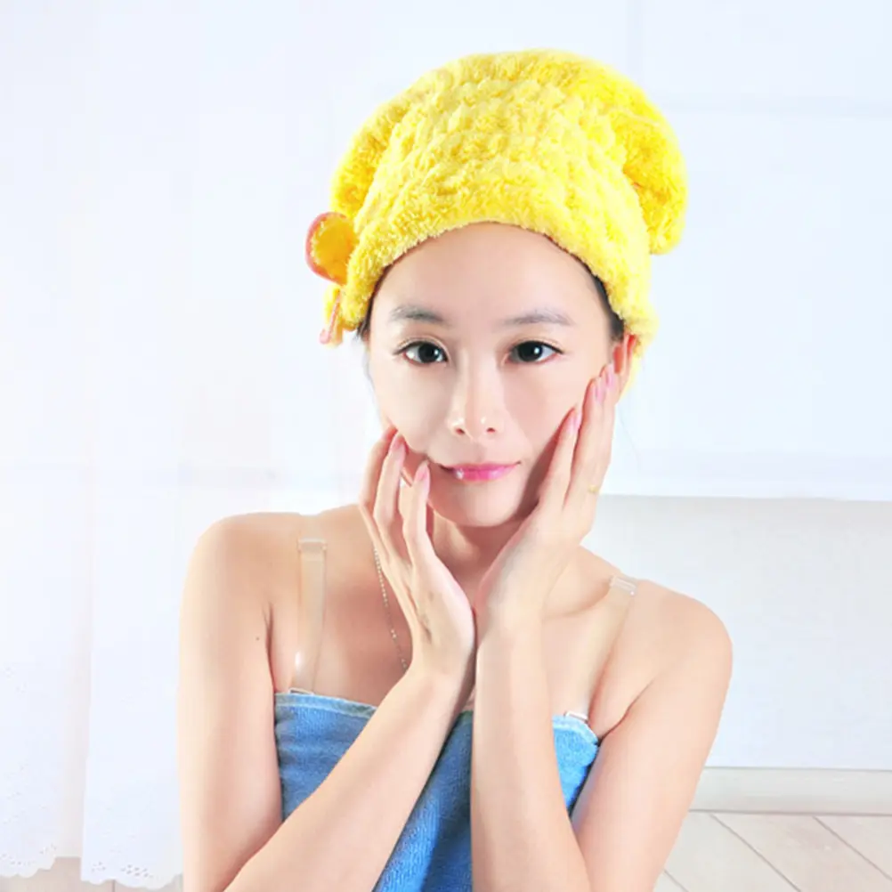 3PCS Dry Hair Cap Towel Super Absorbent Fast Drying Shampoo Hat for Girls Women Spa Cap Long Hair Care Machine Washable