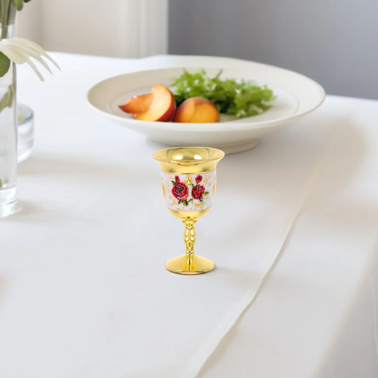 2 Pcs Retro Goblet Cup Zinc Alloy Vintage Embossed Castle Cup Creative Metal Mini Drinking Vessel for Home