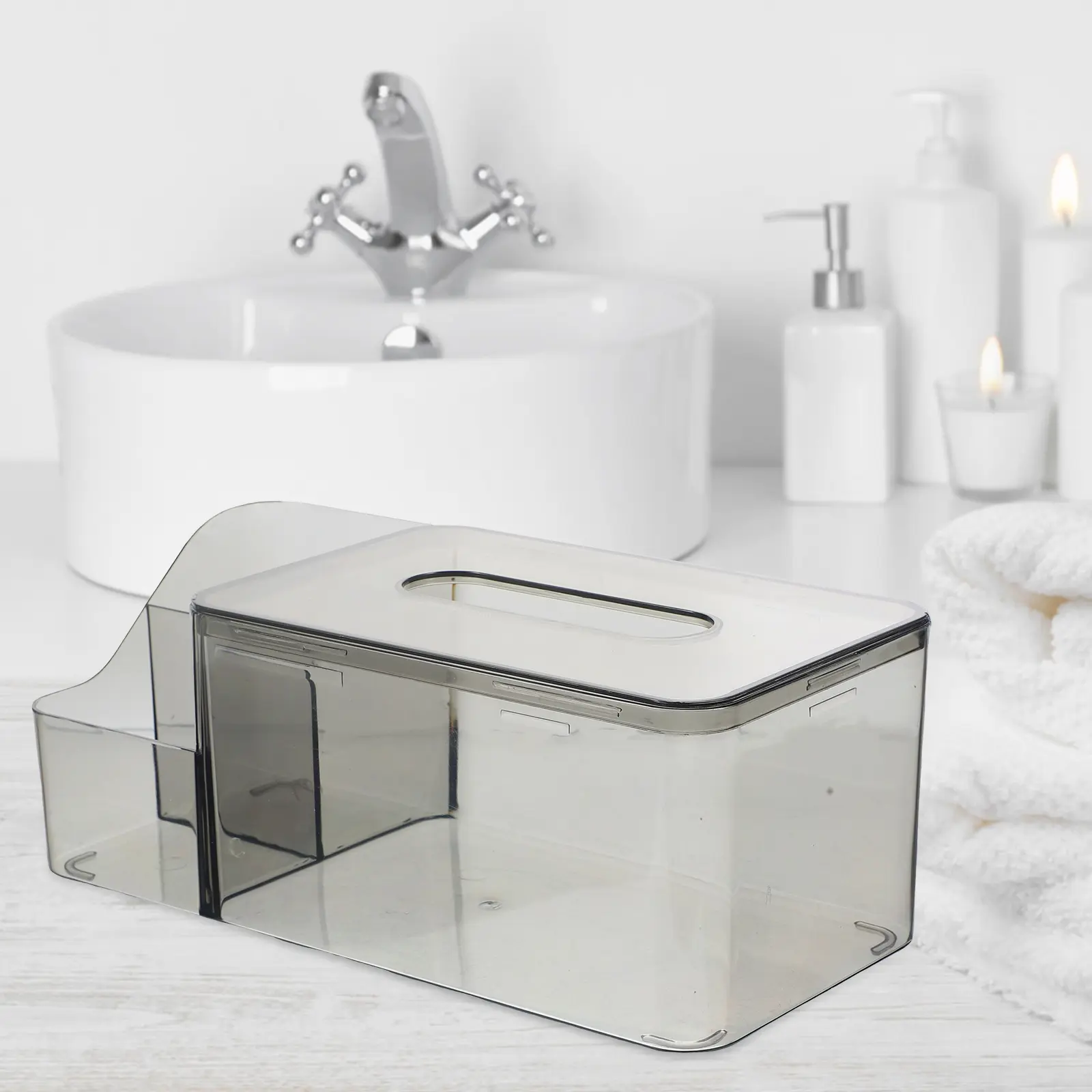 Storage Box Facial Napkin Organizer Cover Holder Rectangular Tissue Paper Case Simple Rectangle