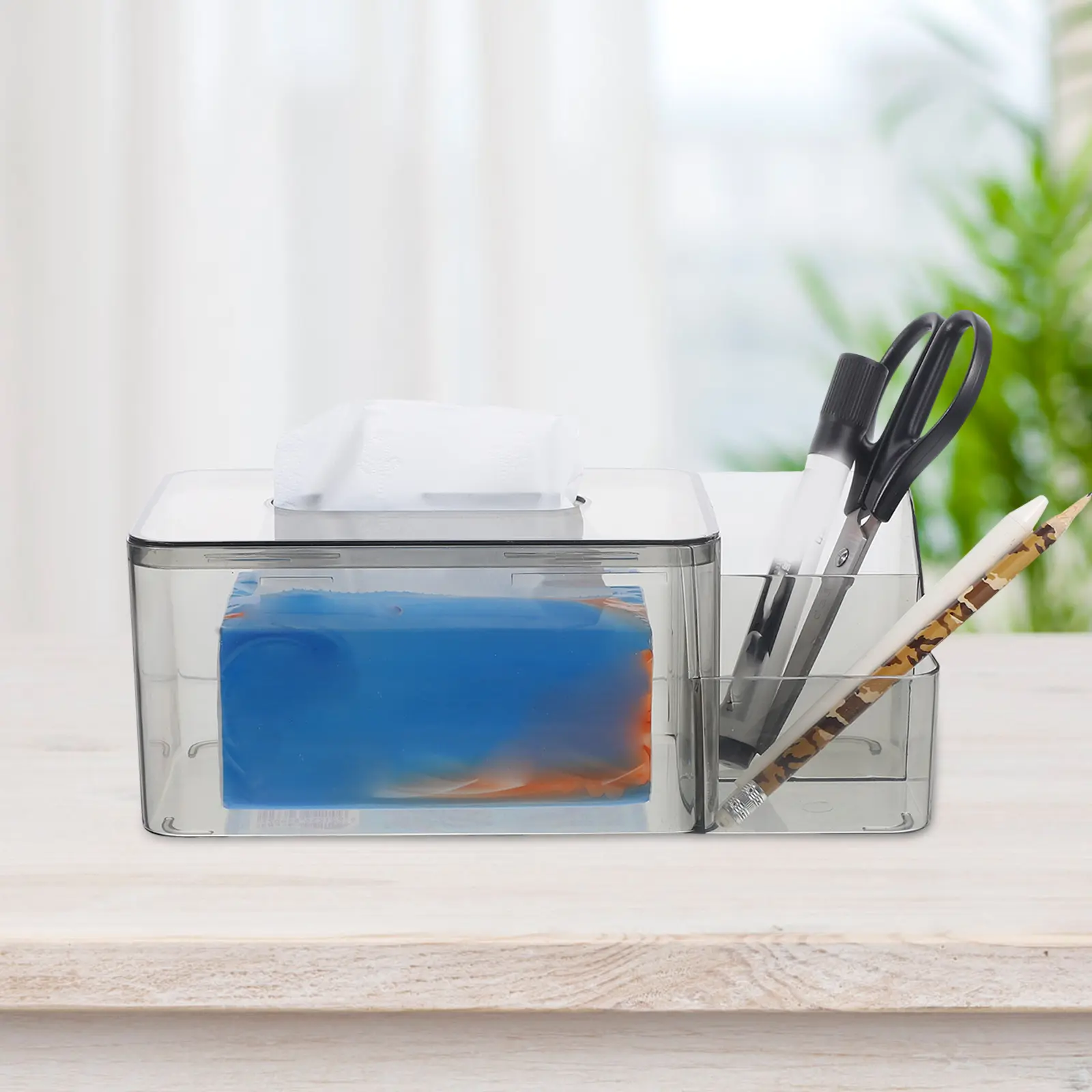Storage Box Facial Napkin Organizer Cover Holder Rectangular Tissue Paper Case Simple Rectangle