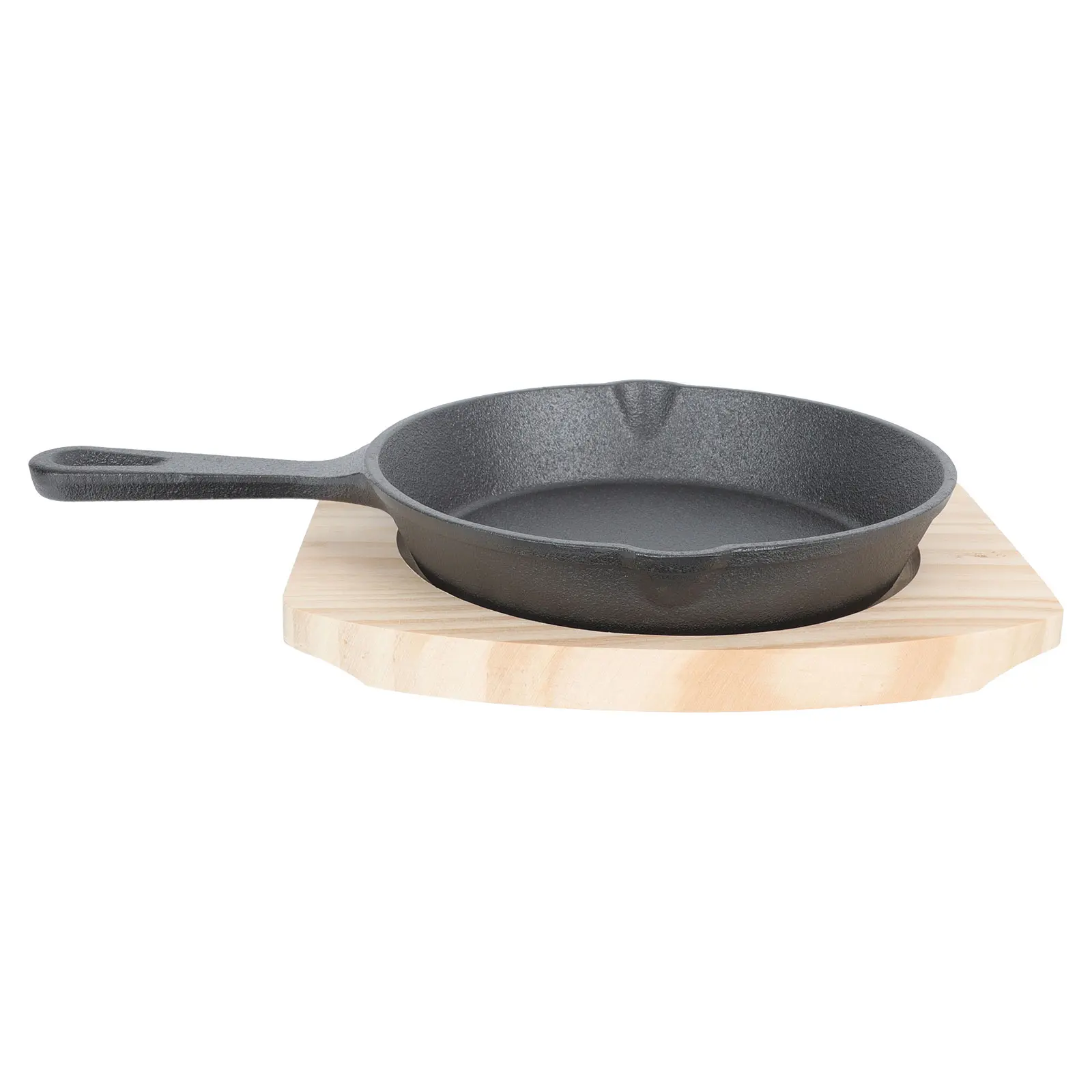 Cast Iron Skillet Wood H Non Stick Flat Cooking Pan Fried Egg Pancake Kitchen Gadget Stovetop Frypan Easy Clean Storage