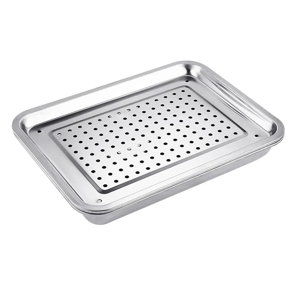 Stainless Steel Tea Set Square Tray Drinks Serving Kung Fu Trays for Japanese Style