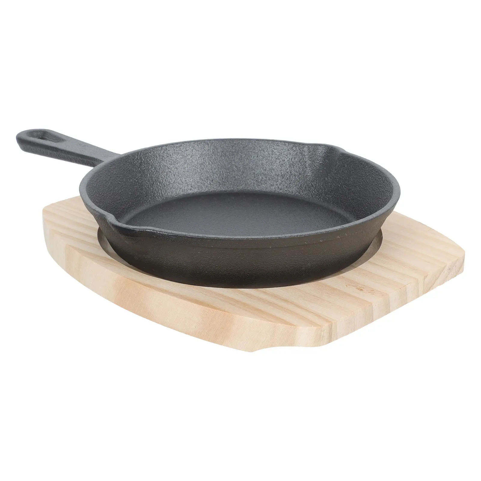 Cast Iron Skillet Wood H Non Stick Flat Cooking Pan Fried Egg Pancake Kitchen Gadget Stovetop Frypan Easy Clean Storage