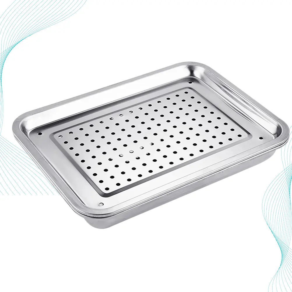 Stainless Steel Tea Set Square Tray Drinks Serving Kung Fu Trays for Japanese Style