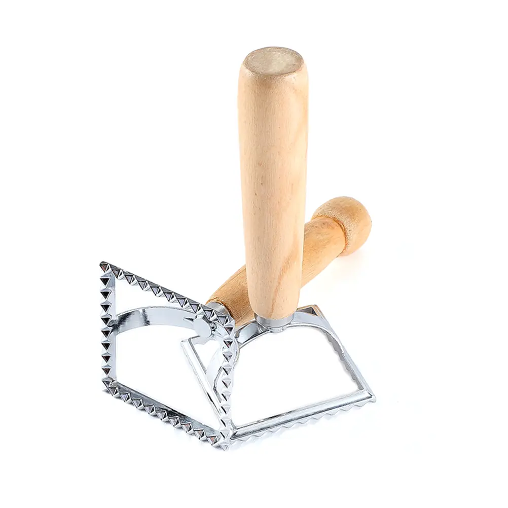 Stainless Steel Biscuit Mold Cookie Embossed Pastry Tool Wooden Handle Food Grade Safe Easy to Use Practical Utensil