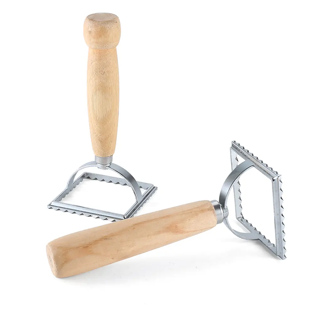 Stainless Steel Biscuit Mold Cookie Embossed Pastry Tool Wooden Handle Food Grade Safe Easy to Use Practical Utensil