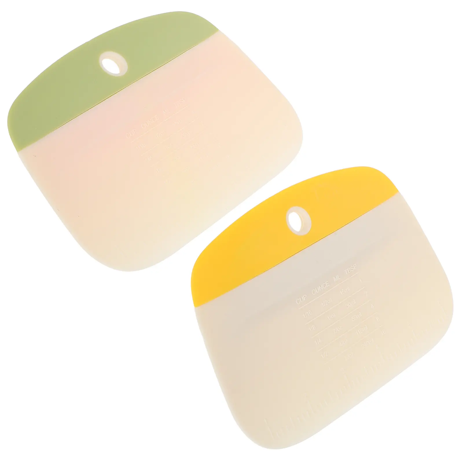 2 Pcs Cake Dough Baking Tool Pizza Kitchen Pp Food Scraper Bench for Bread