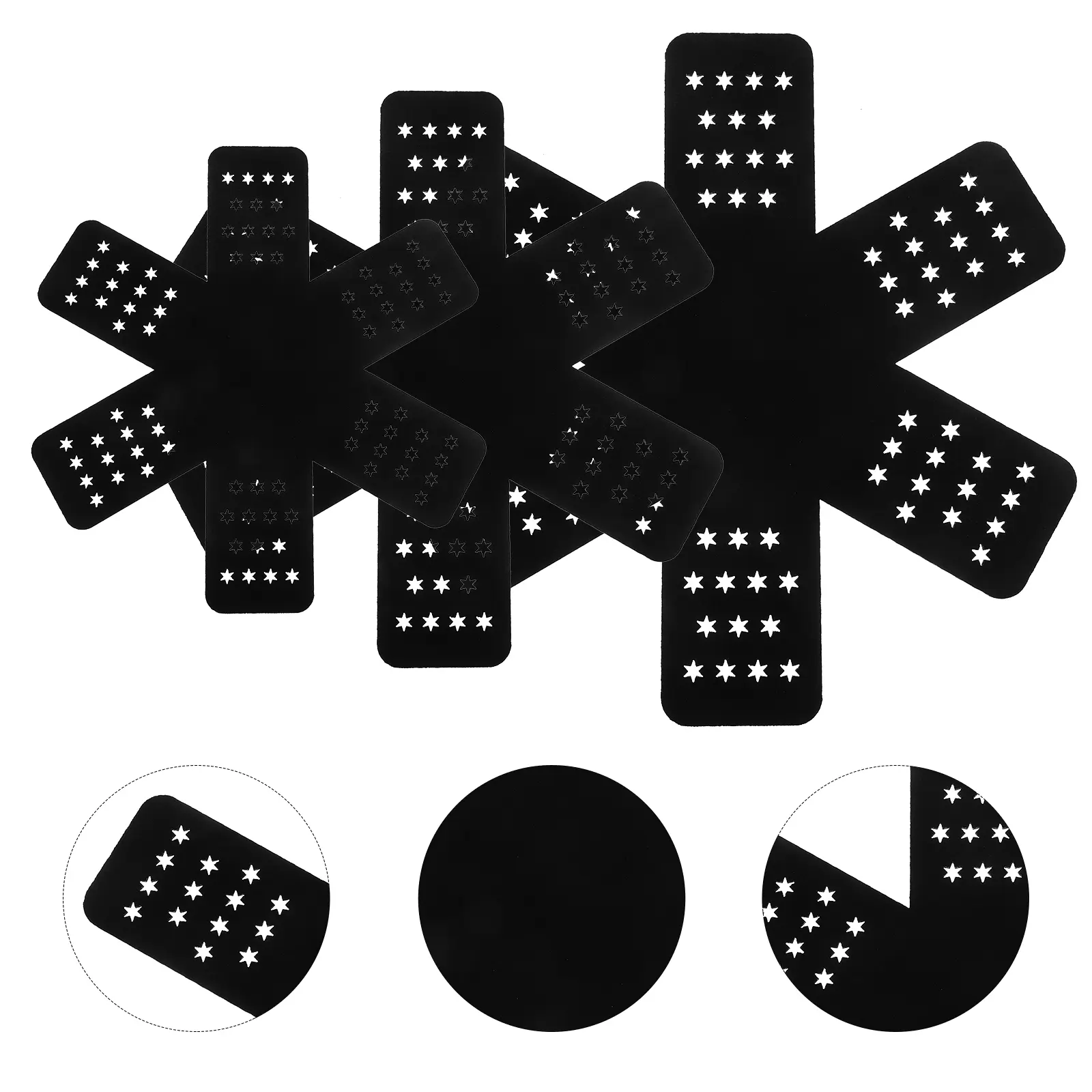 3 Pcs Black Felt Pot Protectors Stacking Heat Resistant Anti Slip Pan Mats Cookware Table Decor Protective Pads Kitchen Barware