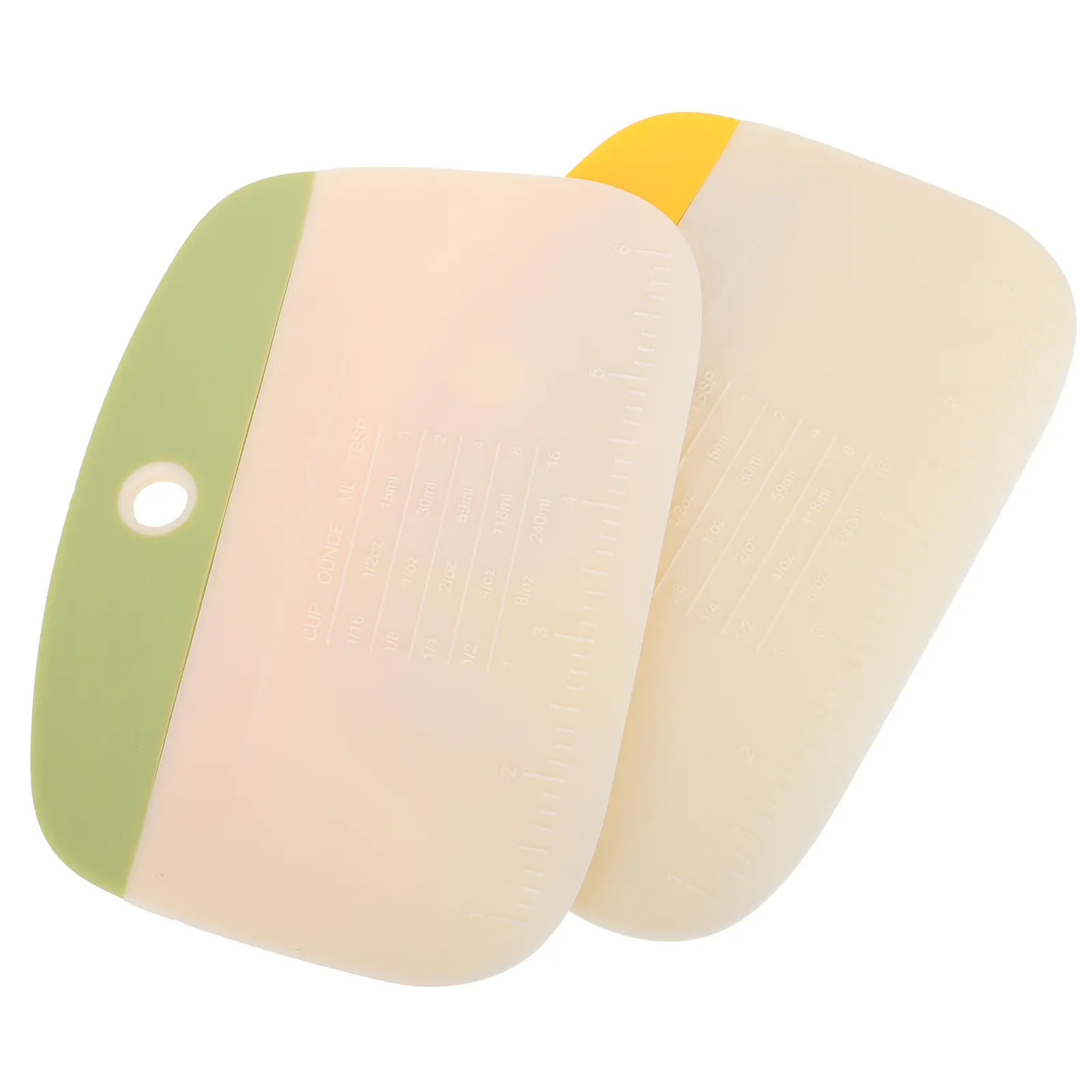 2 Pcs Cake Dough Baking Tool Pizza Kitchen Pp Food Scraper Bench for Bread