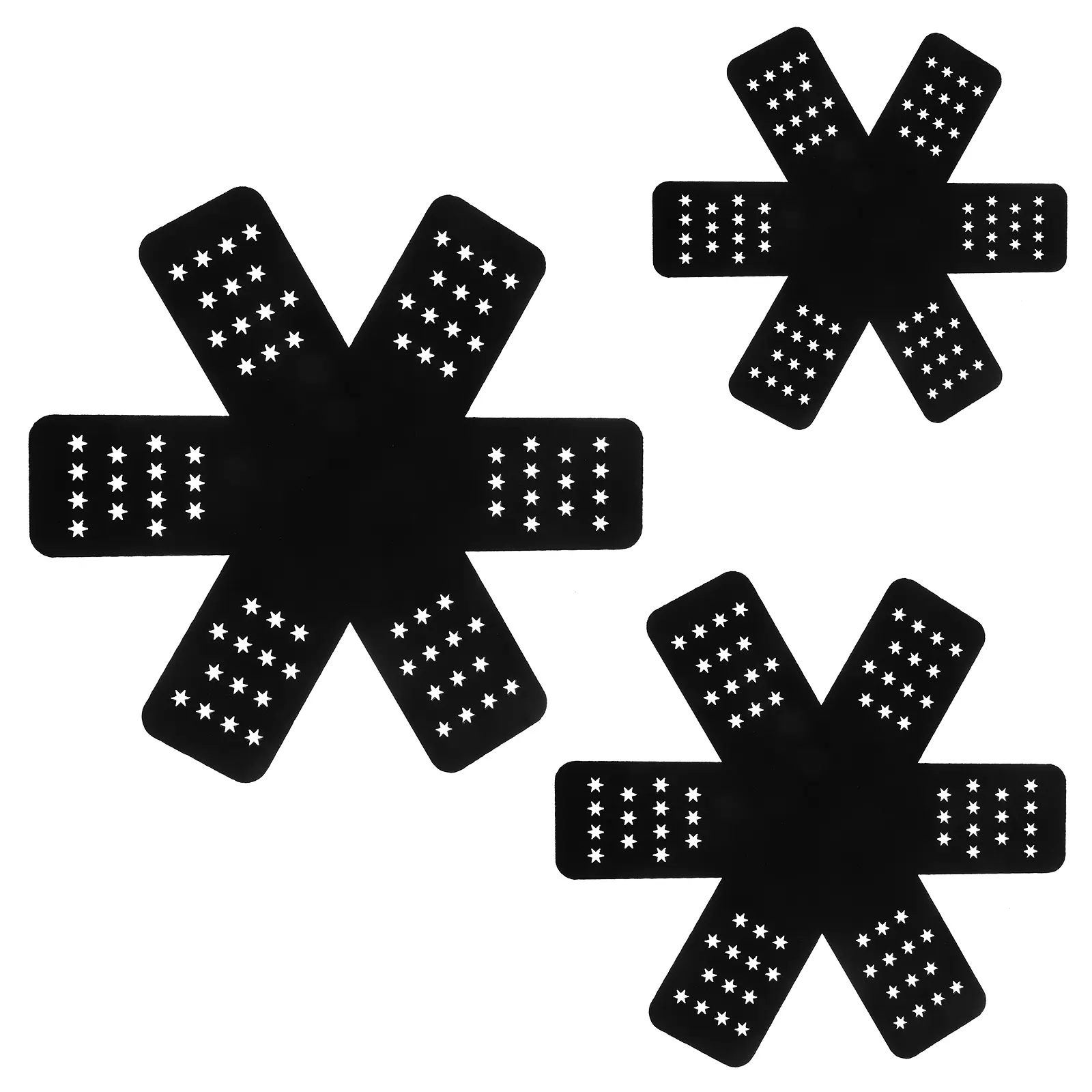 3 Pcs Black Felt Pot Protectors Stacking Heat Resistant Anti Slip Pan Mats Cookware Table Decor Protective Pads Kitchen Barware