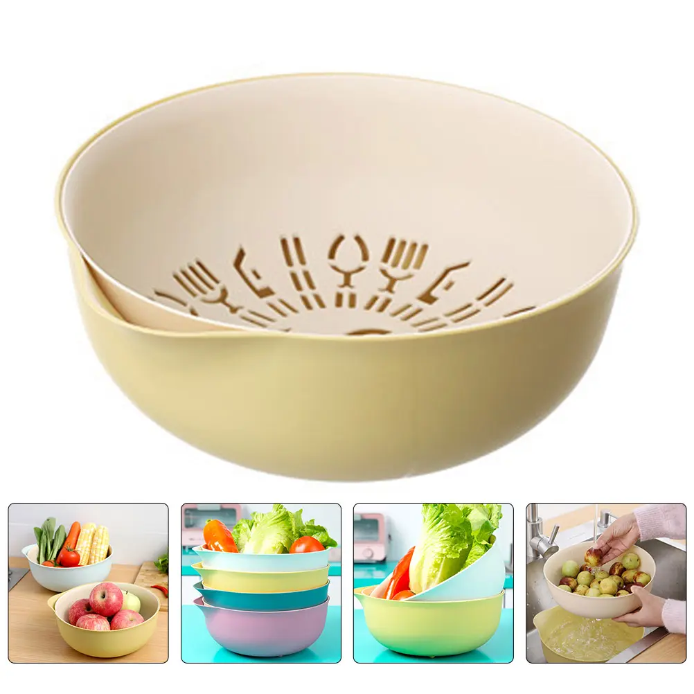 Collapsible Strainer Basket Kitchen Drain Tool Plastic Vegetable Drying Box Fruit Storage Holder Multi functional ganzier Pour